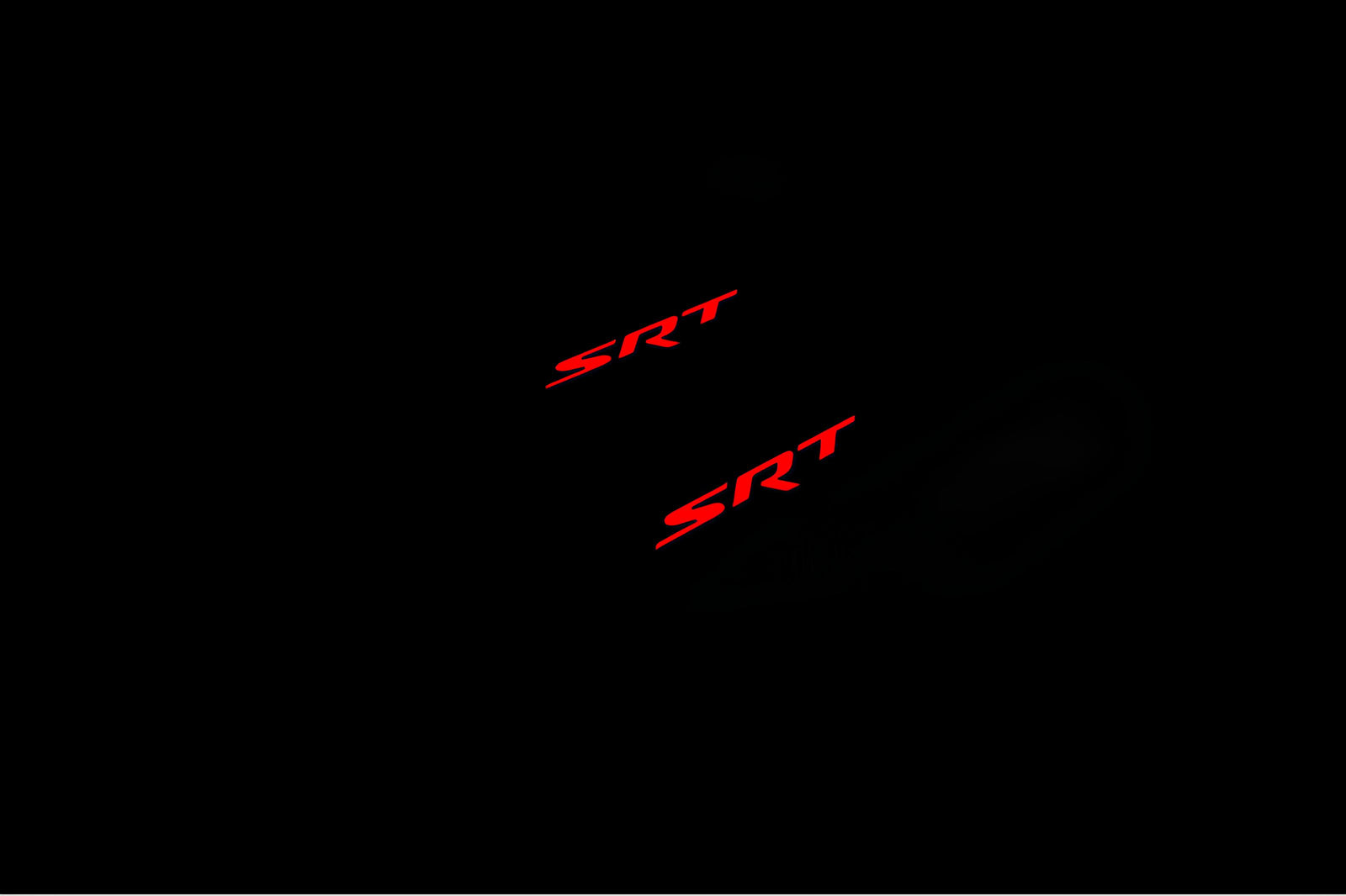 Jeep Grand Cherokee IV WK2 2010+ door sill plates in matte black coated stainless steel with SRT logo