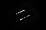 illuminated door sill protectors for Nissan Rogue II T32 2014+ stainless steel with Rogue logo