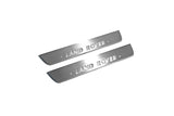 LED door sill plates for Land Rover Discovery III 2004+ stainless steel with Land Rover logo