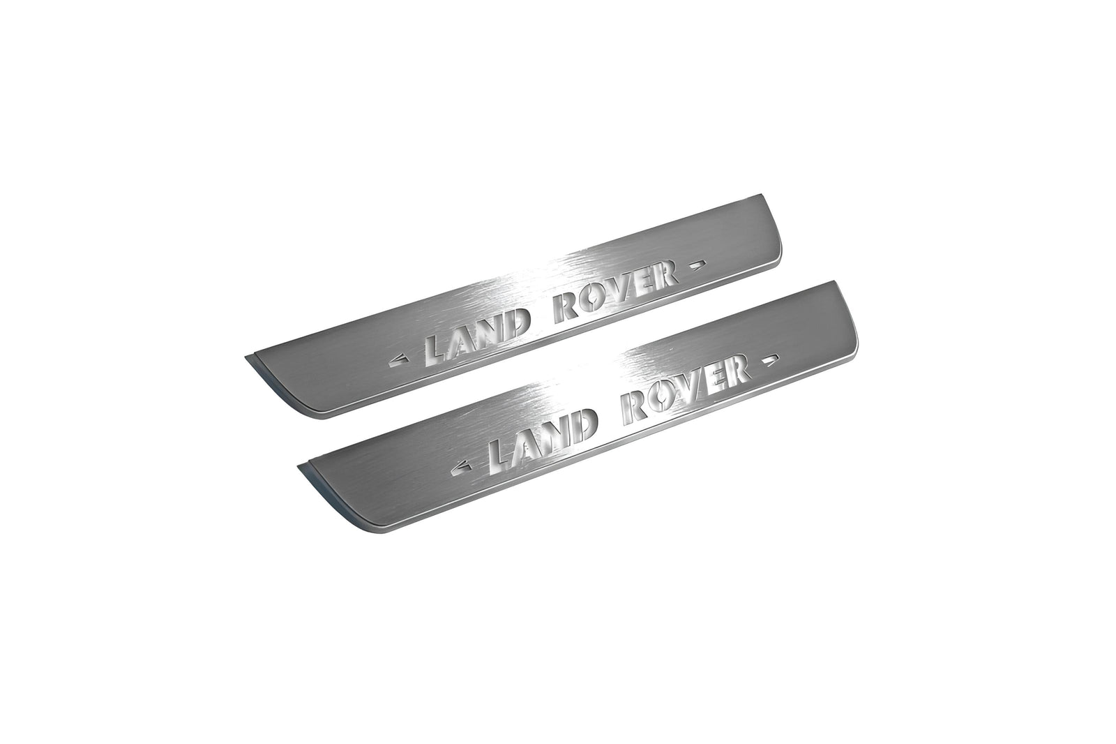 LED door sill plates for Land Rover Discovery III 2004+ stainless steel with Land Rover logo