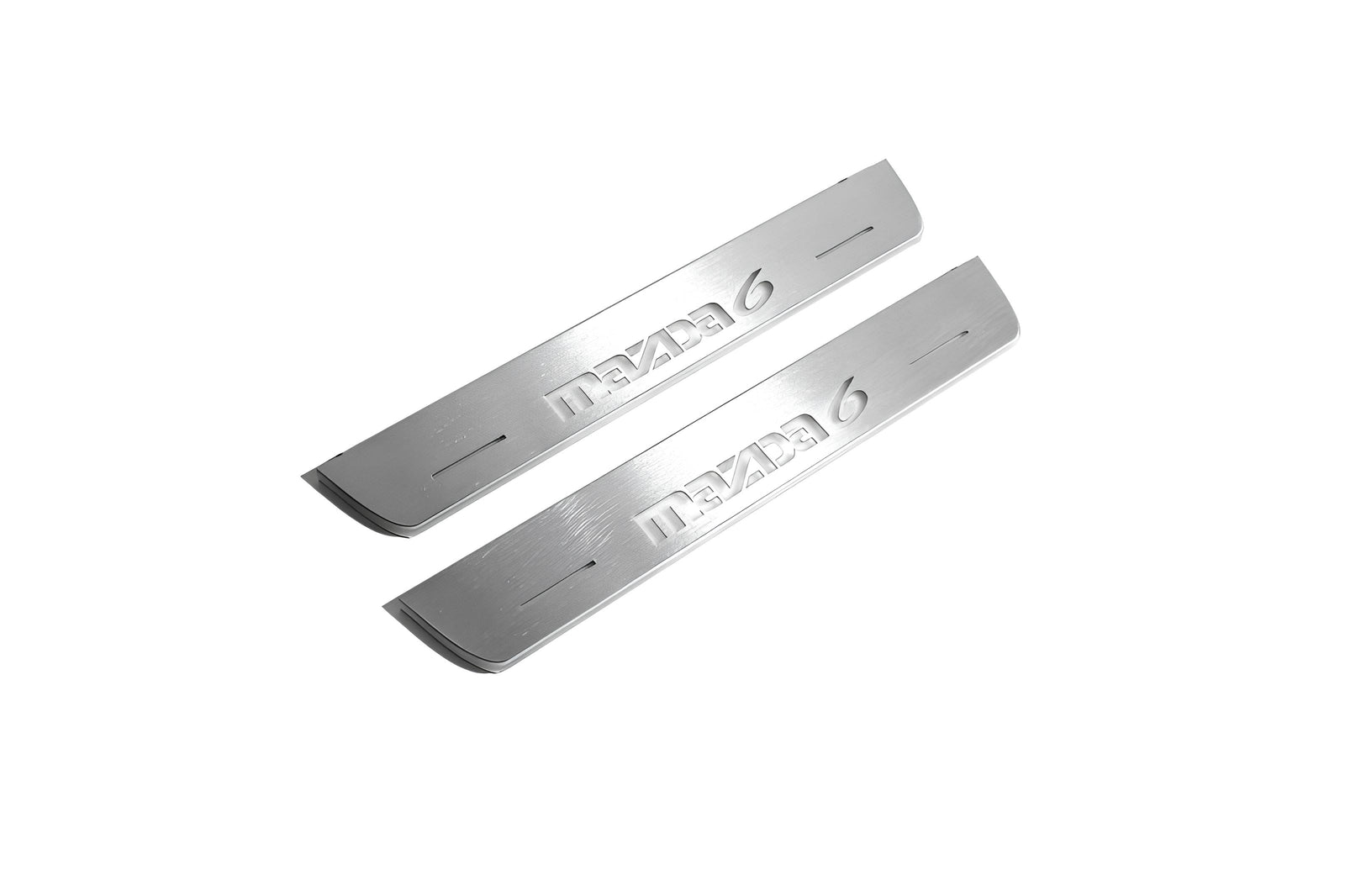 stainless steel LED door sill plates with Mazda 6 II 2008+ with Mazda 6 logo