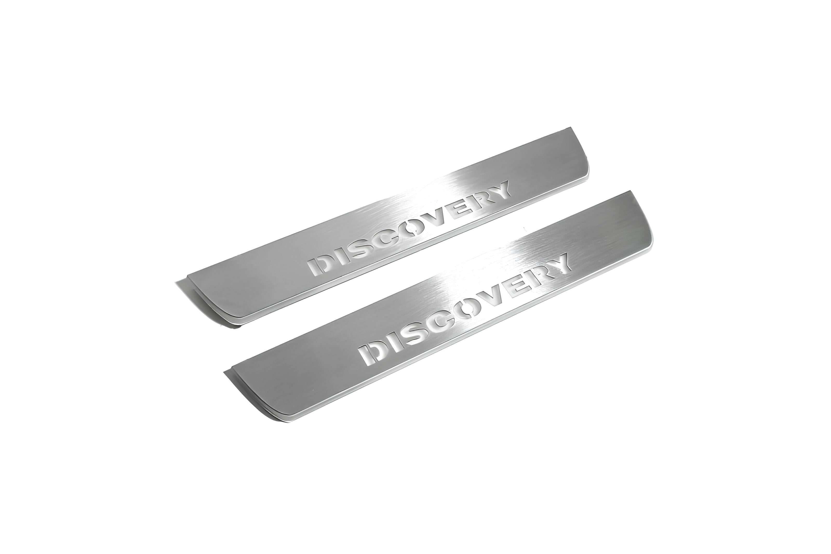Illuminated LED Door Sill Tread Plates Land Rover Discovery IV 2009-2016 With Discovery Logo Land Rover Led Door Sills opdesign