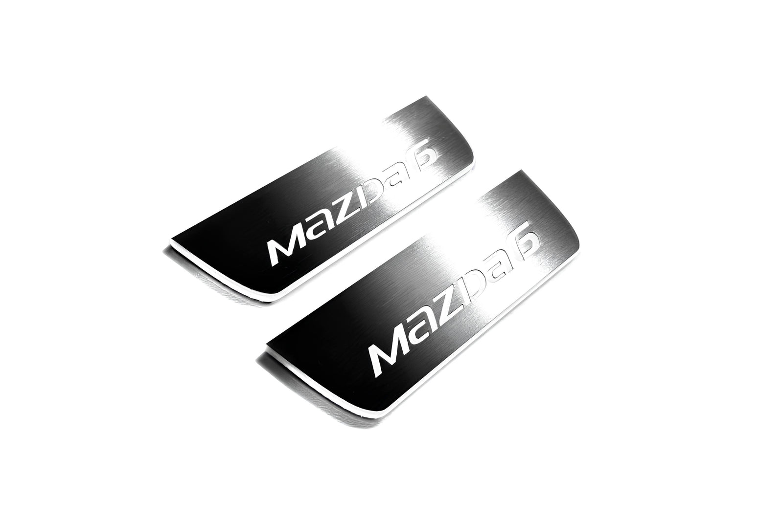 Mazda 6 III 2012+ door sill plates in stainless steel with Mazda 6 logo