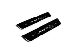 Chrysler 300C II LD 2011+ illuminated entry guards in stainless steel with SRT HELLCAT logo