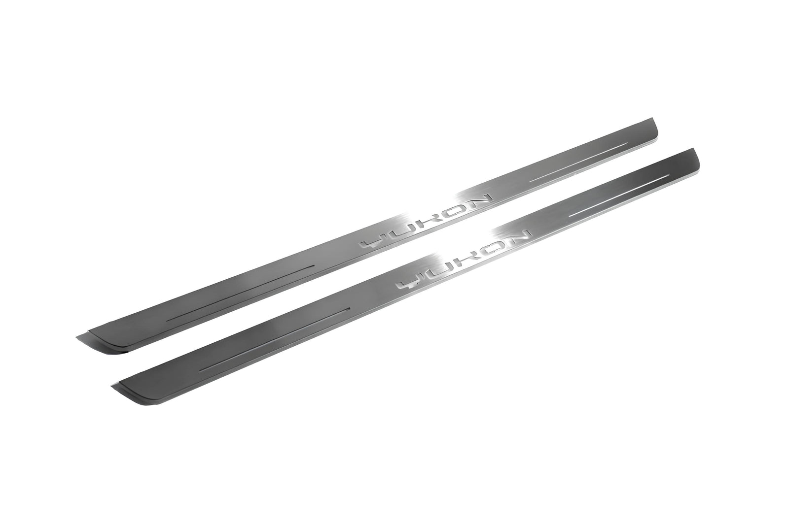LED door sill plates stainless steel GMC Yukon V 2020+ with Yukon logo