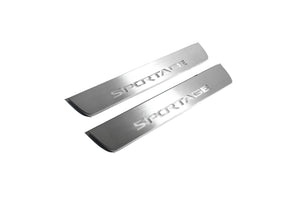 Illuminated LED Door Sill Tread Plates Kia Sportage IV 2015-2022 With Sportage Logo KIA Led Door Sills opdesign