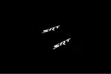 Dodge Durango III 2011+ door sill plates in matte black coated stainless steel with SRT logo