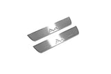 LED door sill plates Audi A4 B8 2007+ in stainless steel with A4 logo