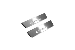 Illuminated LED Door Sill Tread Plates Honda CR-V V 2017-2023 With CR-V Logo Honda Led Door Sills opdesign