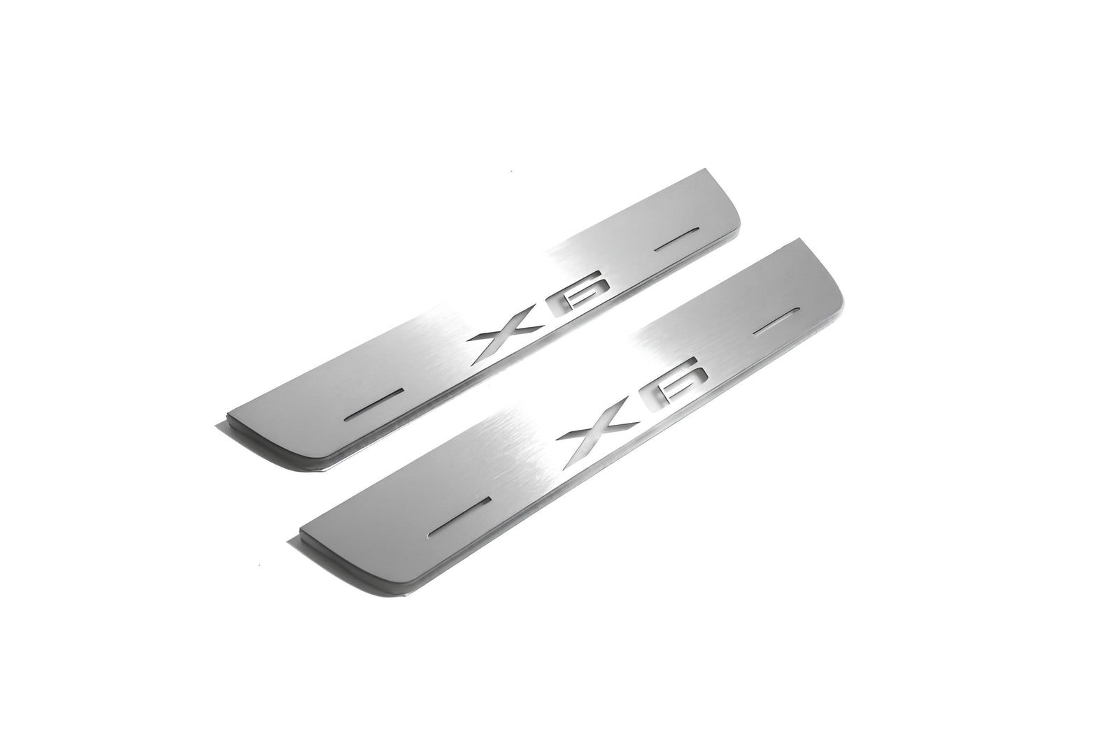 LED door sill plates BMW X6 E71 2008+ in stainless steel with X6 logo