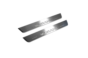 Illuminated LED Door Sill Tread Plates Nissan Murano III 2014+ With Murano Logo Nissan Led Door Sills opdesign