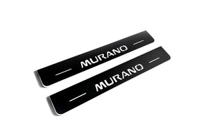 Illuminated LED Door Sill Tread Plates Nissan Murano II 2008-2014 With Murano Logo Nissan Led Door Sills decoinfabric