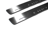 LED door sill plates stainless steel Chrysler 300C II LD 2011+ with Chrysler logo