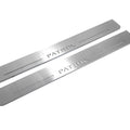 Illuminated LED Door Sill Tread Plates Nissan Patrol Y62 2010+ With Patrol Logo Nissan Led Door Sills opdesign