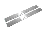Nissan Patrol Y62 2010+ door sill plates in stainless steel with Patrol logo