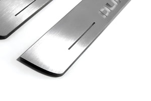Illuminated LED Door Sill Tread Plates Dodge Durango III 2011+ With Durango Logo Dodge Led Door Sills opdesign
