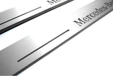 LED door sill plates stainless steel Mercedes CLS II (C218) 2010+ with Mercedes-Benz logo
