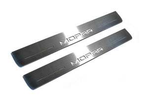 Dodge Durango III 2011+ LED Door Sills Illuminated Scuff MOPAR Logo (Type 2) Stainless Steel Entry Guards Door Sills Decoin