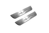 Ford Kuga II 2013+ entry guards in stainless steel with Kuga logo