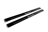 Nissan Murano II 2008+ illuminated entry guards in stainless steel with Murano logo