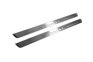 Illuminated LED Door Sill Tread Plates Volkswagen Passat B8 2015-2023 With Passat Logo (type 1) Volkswagen Led Door Sills decoinfabric