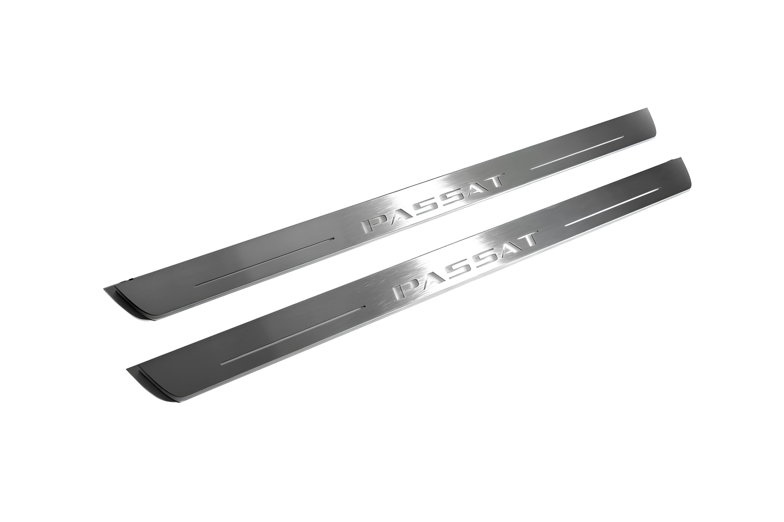 Illuminated LED Door Sill Tread Plates Volkswagen Passat B8 2015-2023 With Passat Logo (type 1) Volkswagen Led Door Sills decoinfabric