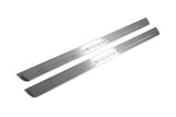 LED door sill plates for Toyota Avensis III 2009+ stainless steel with Avensis logo