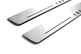 Infiniti G coupe 2008+ LED door sill plates in stainless steel with Infiniti logo