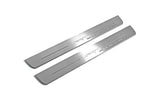 stainless steel LED door sill plates with Dodge Durango III 2011+ with SRT Supercharged logo