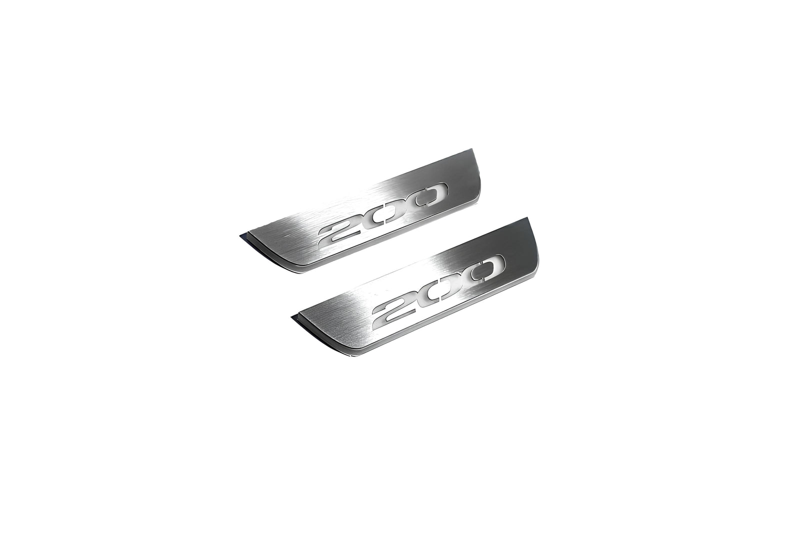 stainless steel LED door sill plates with Chrysler 200 II 2015+ with 200 logo