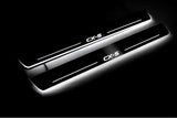 stainless steel LED door sill plates with Mazda CX-5 I 2012+ with CX-5 logo