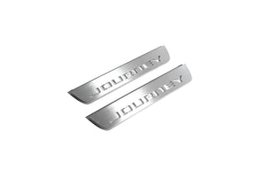 Illuminated LED Door Sill Tread Plates Dodge Journey 2009-2020 With Journey Logo Dodge Led Door Sills opdesign