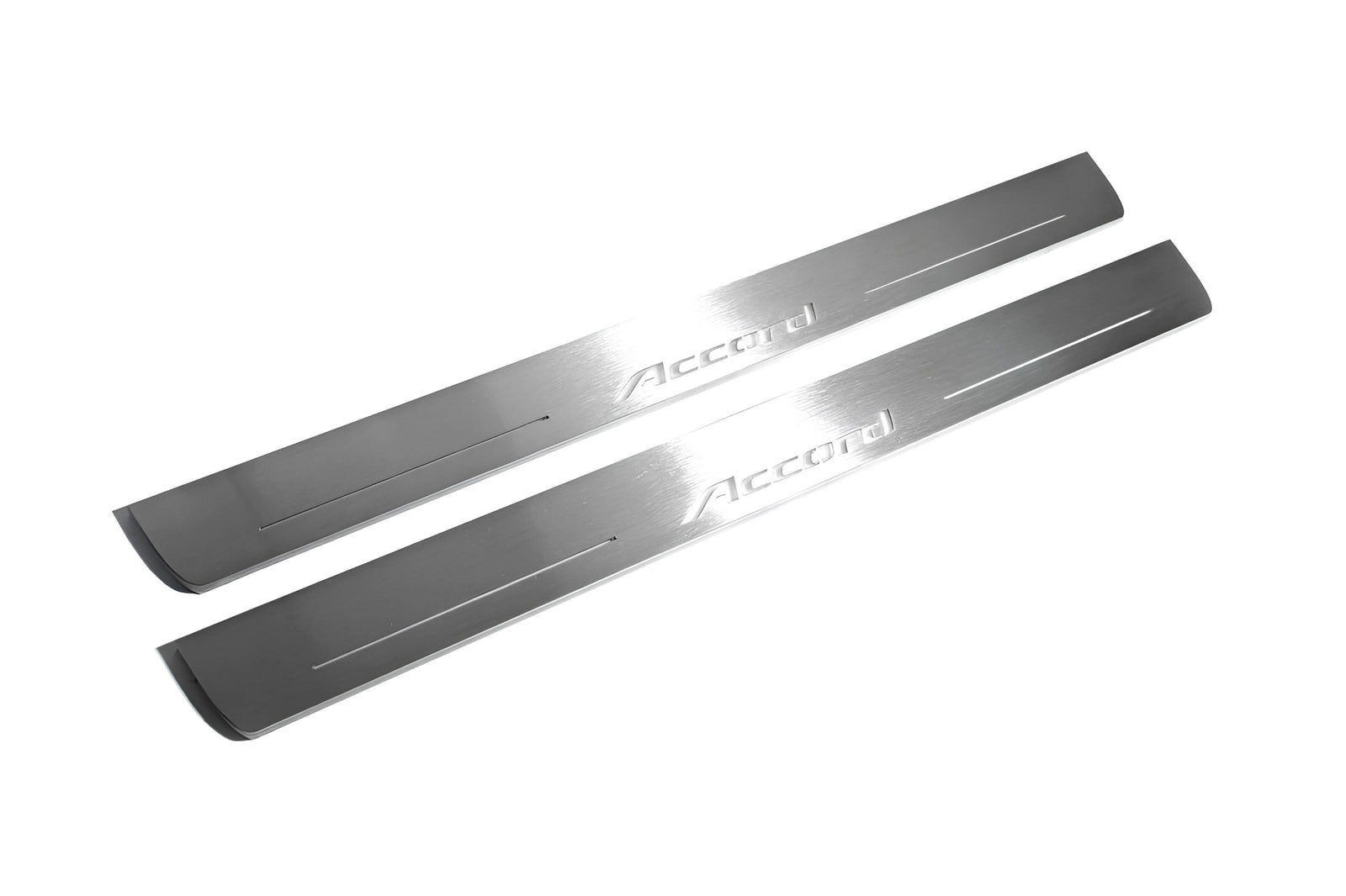 LED door sill plates Honda Accord IX 2013+ stainless steel with Accord logo