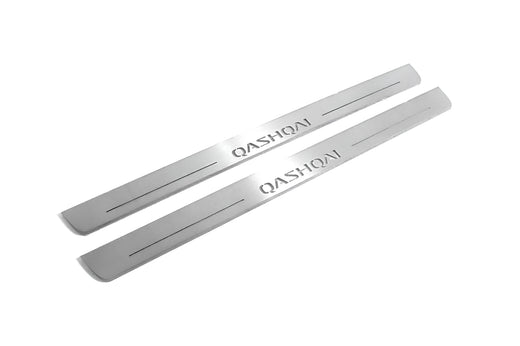 Nissan Qashqai I J10 Stainless Steel LED Door Sills – Qashqai Logo