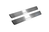 stainless steel LED door sill plates for Mercedes E W213 2016+ with Mercedes-Benz logo