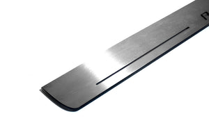 Illuminated LED Door Sill Tread Plates Skoda Rapid 2012+ With Rapid Logo Skoda Led Door Sills opdesign