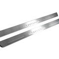 Illuminated LED Door Sill Tread Plates Subaru Outback VI 2019+ With Outback Logo Subaru Led Door Sills opdesign