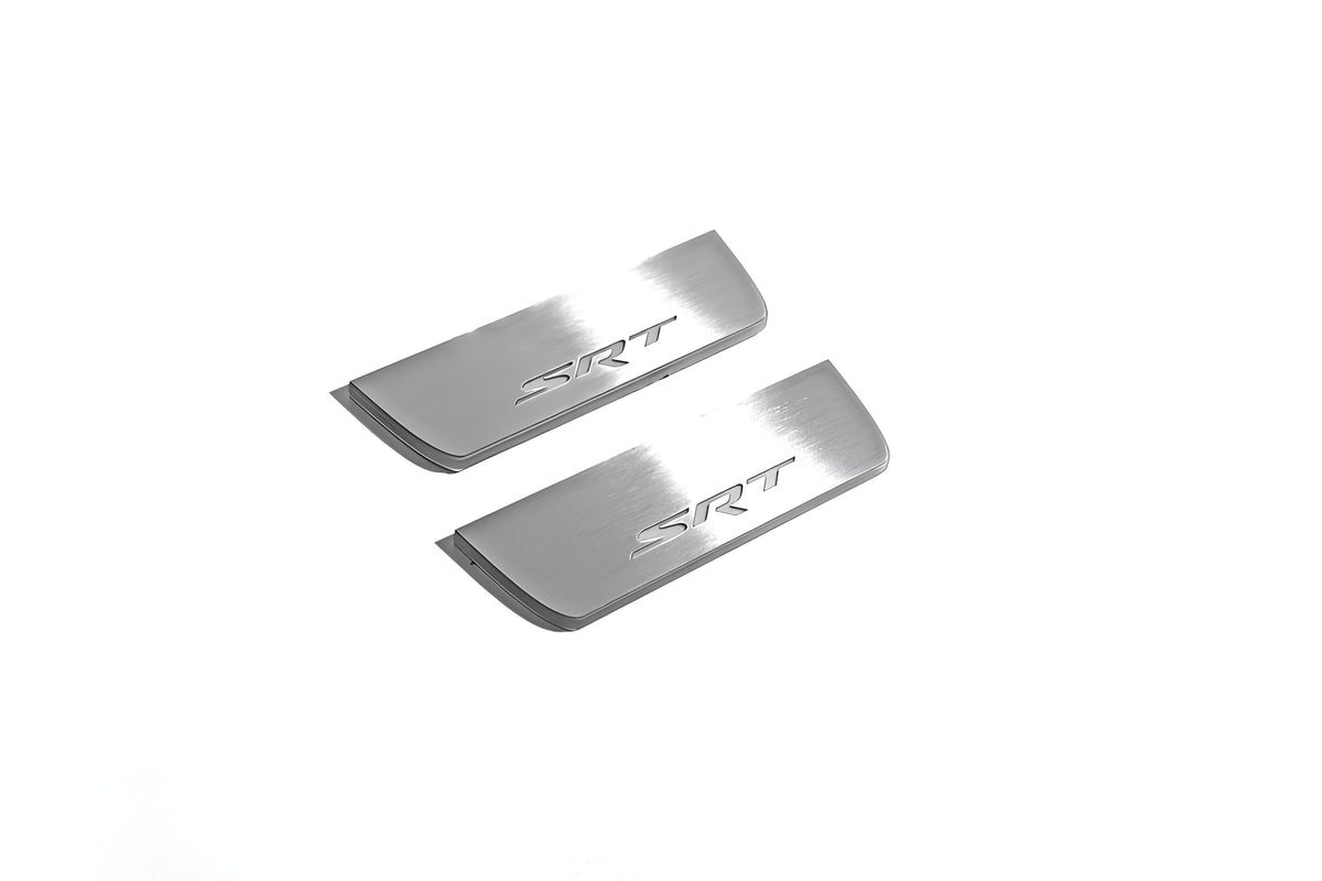 LED door sill plates stainless steel Jeep Grand Cherokee IV WK2 2010+ with SRT logo
