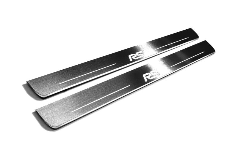 LED door sill plates for Ford Focus III 2011+ stainless steel with RS logo