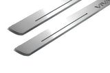 Opel Vivaro I X83 2001+ LED door sill plates in stainless steel with Vivaro logo