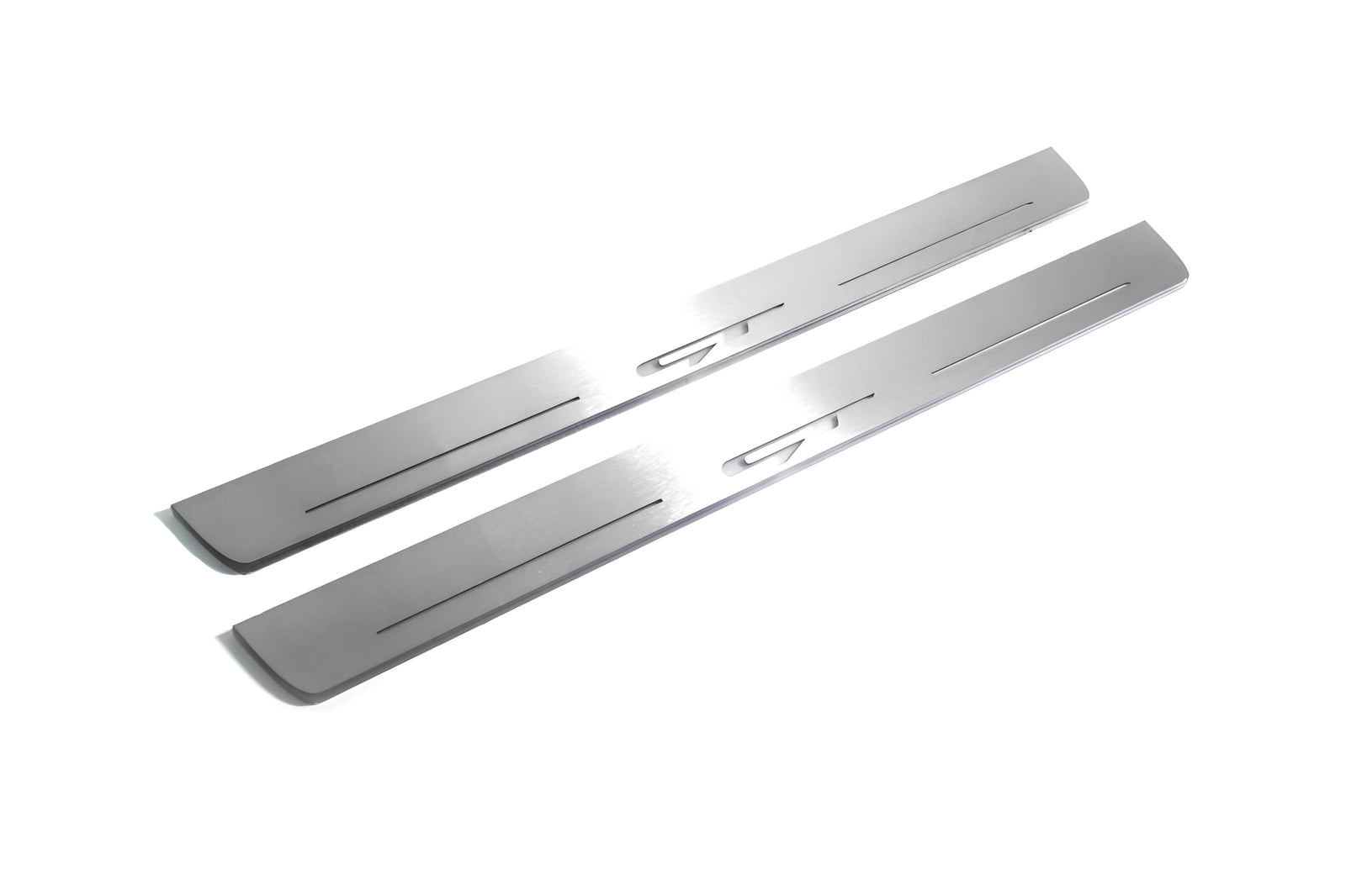 KIA Ceed II 2012+ stainless steel illuminated entry guards with GT logo
