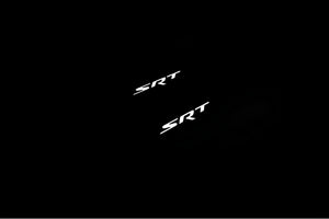 Dodge Durango III 2011+ Illuminated Matte Sill Plates with logo SRT Dodge Led Door Sills PRO opdesign