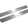 Illuminated LED Door Sill Tread Plates Mitsubishi Lancer X 2007-2017 With RalliArt Logo Mitsubishi Led Door Sills opdesign