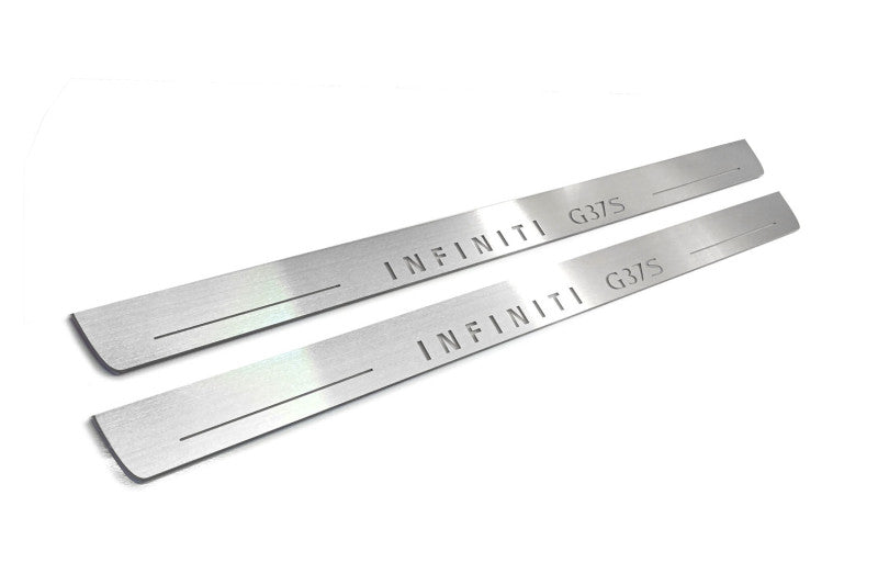 Infiniti G Coupe V36 Stainless Steel LED Door Sills – Infiniti G37S Logo
