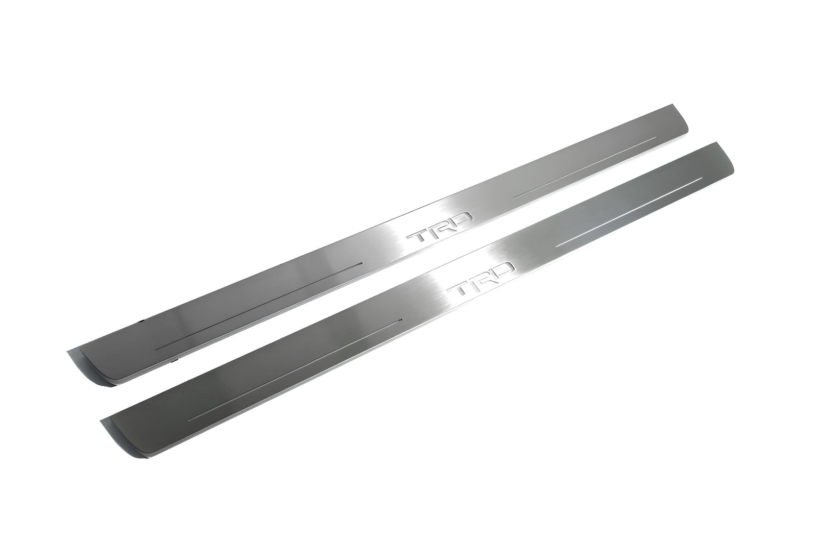 Toyota Camry V70 2018+ door sill plates in stainless steel with TRD logo