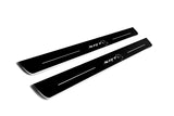 stainless steel LED door sill plates with Chrysler 300C II LD 2011+ with SRT HELLCAT logo