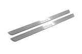 stainless steel LED door sill plates with Fiat 500 2007+ with 500 logo