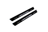 stainless steel LED door sill plates with Toyota Prado 250 2023+ with Land Cruiser logo
