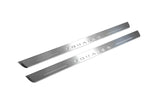 stainless steel LED door sill plates with Volkswagen Touareg III 2018+ with Touareg logo