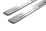 Dacia Duster I 2010+ stainless steel LED door sill plates with Duster logo